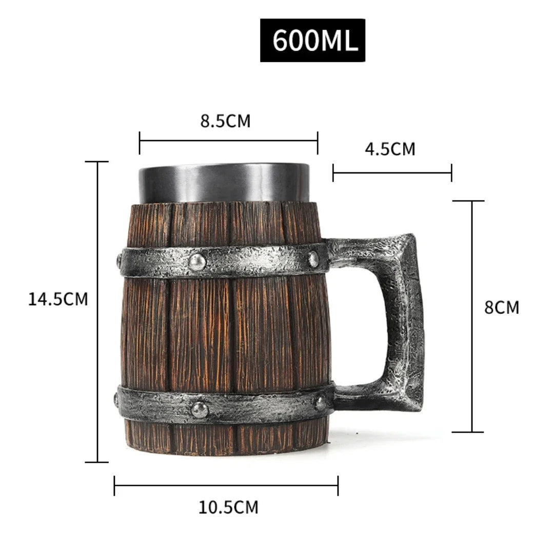 Unique Norse Design Wooden Coffee Mug
