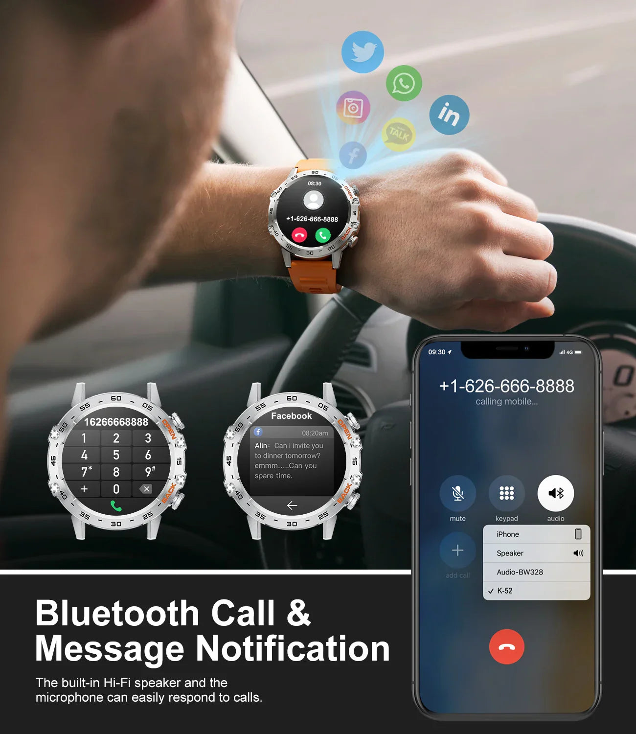Tough Waterproof Bluetooth Sports Watch
