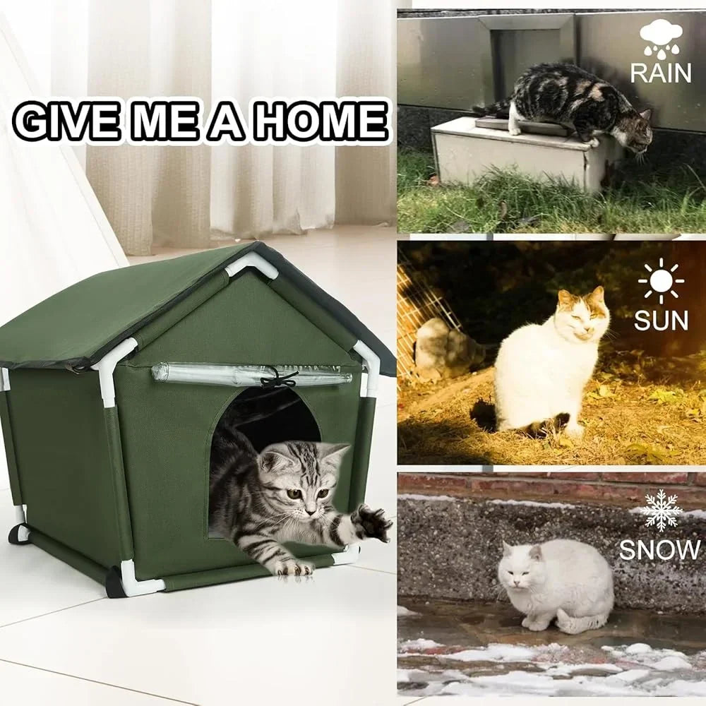 Waterproof Pet Shelter with Cozy Bed