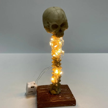 Dark Decorative Skull Desk Lamp