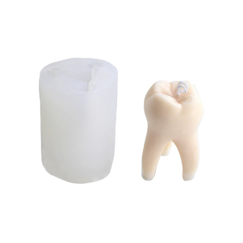 Creative Homemade Teeth Shaped Candle Mould