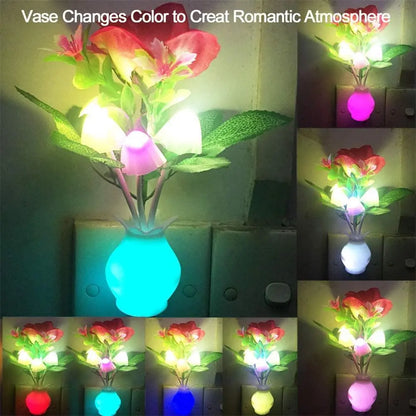 Small Floral Automatic Table Lamp