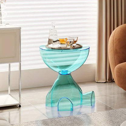 Clear Glass Compact Coffee Table