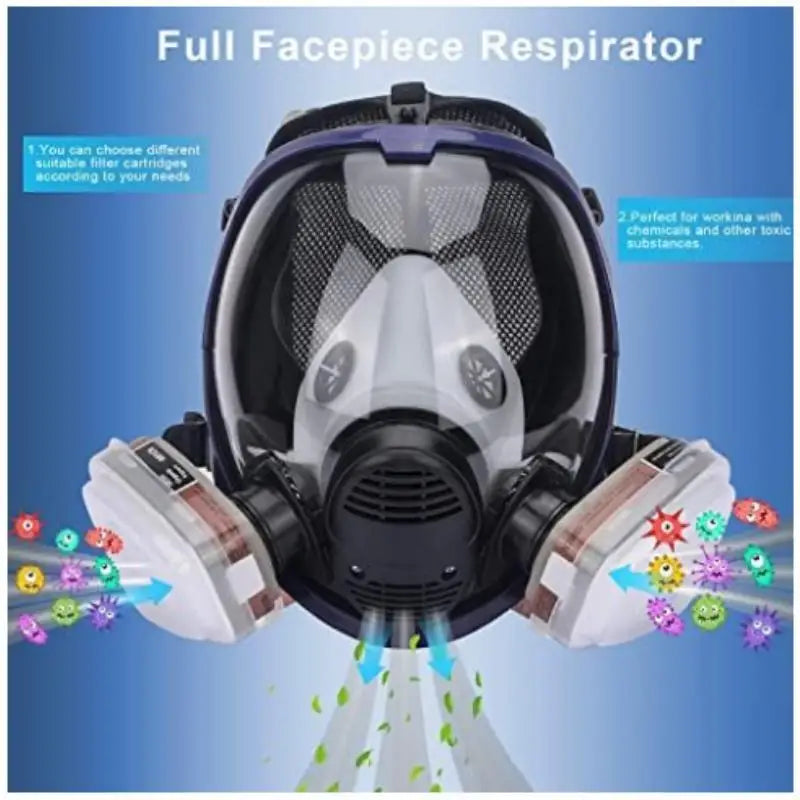 Breathable Face Mask with Clear Lens and Air Purifying Filters