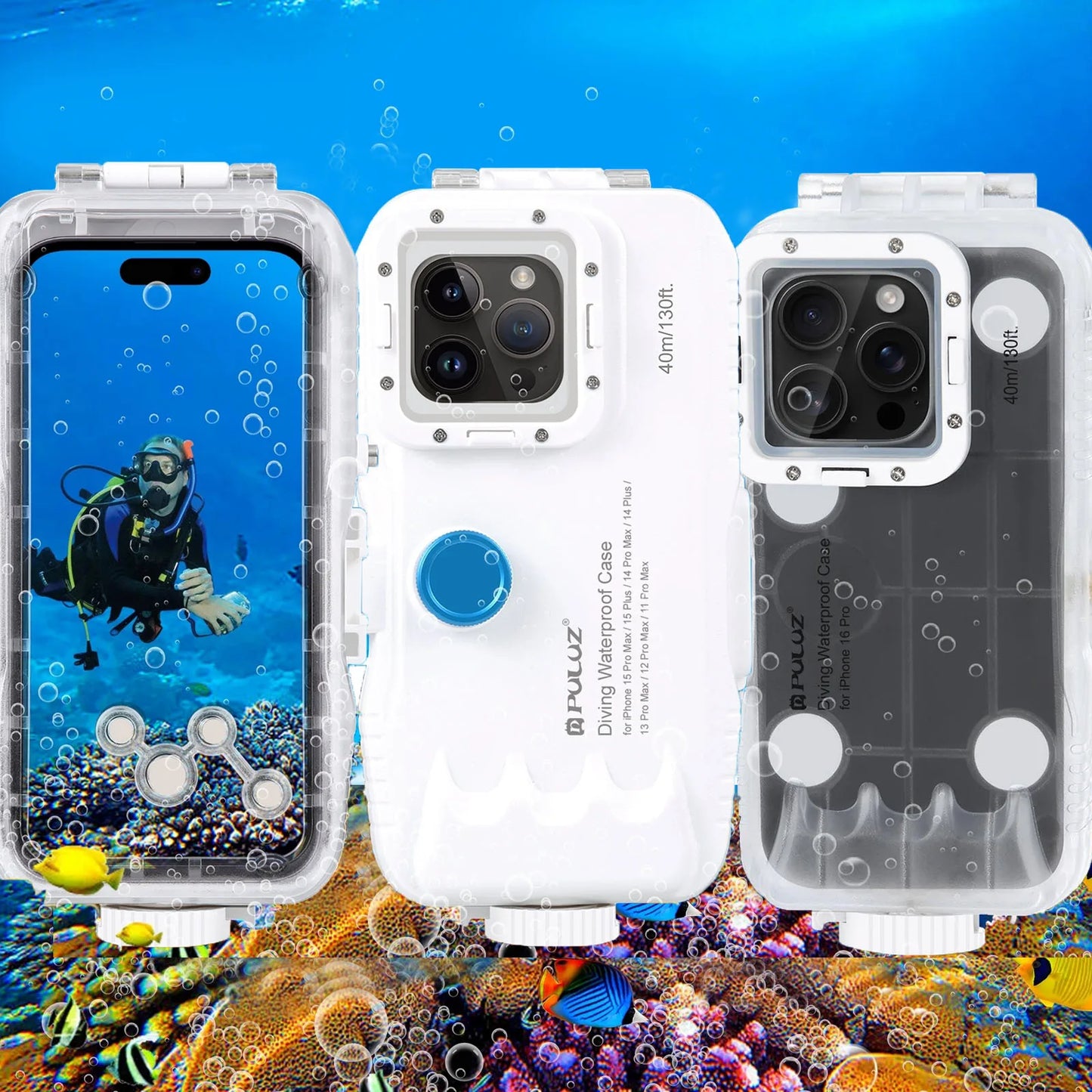 Waterproof iPhone Case with Touch Screen & 40m Depth Rating
