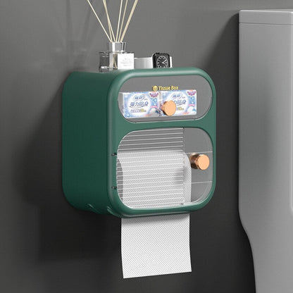 Space-Saving Bathroom Toilet Paper Holder Box - Pexav