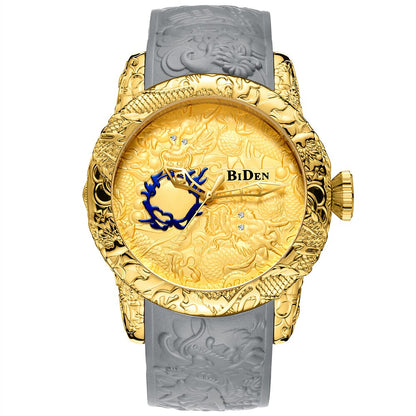 Vintage Dragon Pattern Quartz Watch