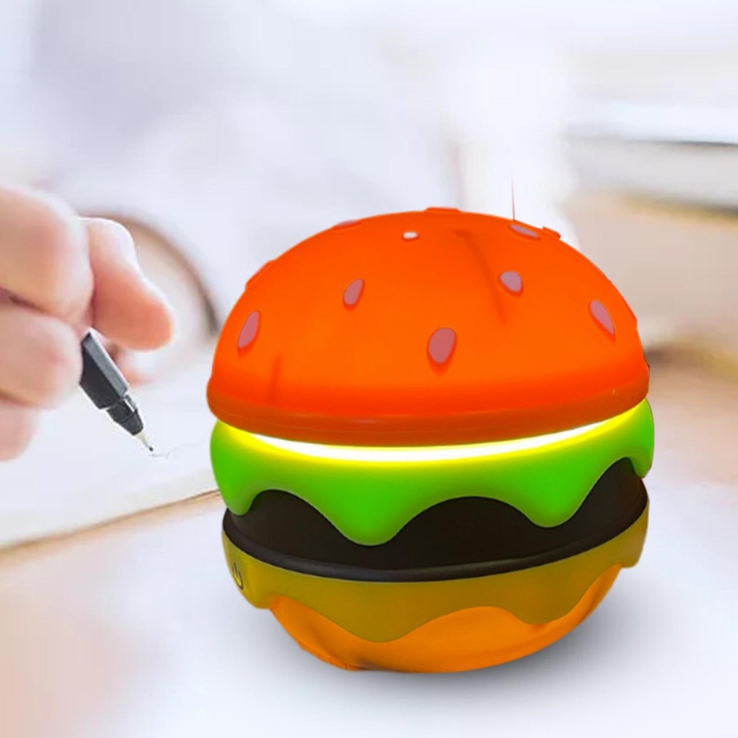Portable Compact LED Burger Desk Lamp