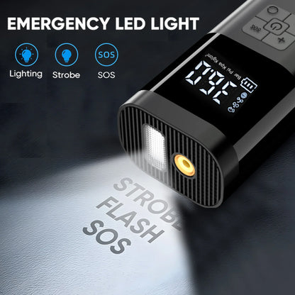 Compact Car Tire Inflator with Digital Display and LED