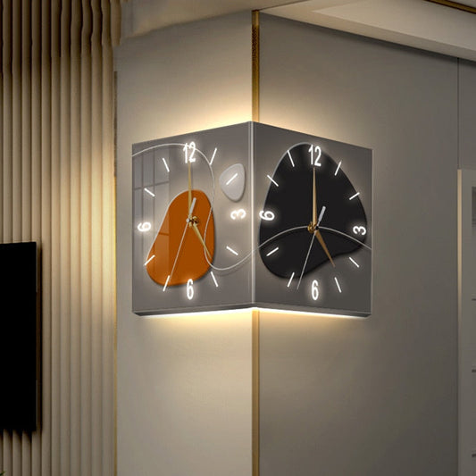 Stylish Dual Corner Wall Clock - Pexav