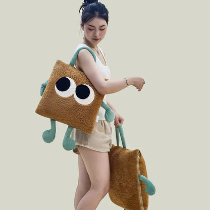 Adorable Plush Travel Blanket Pillow