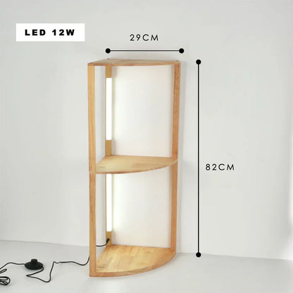 Rustic Wood LED Lamp Floating Shelf