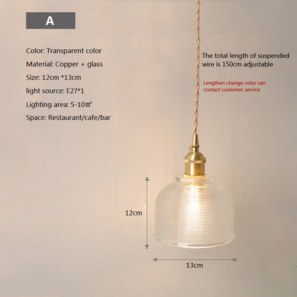 Clear Glass Drop Pendant Light