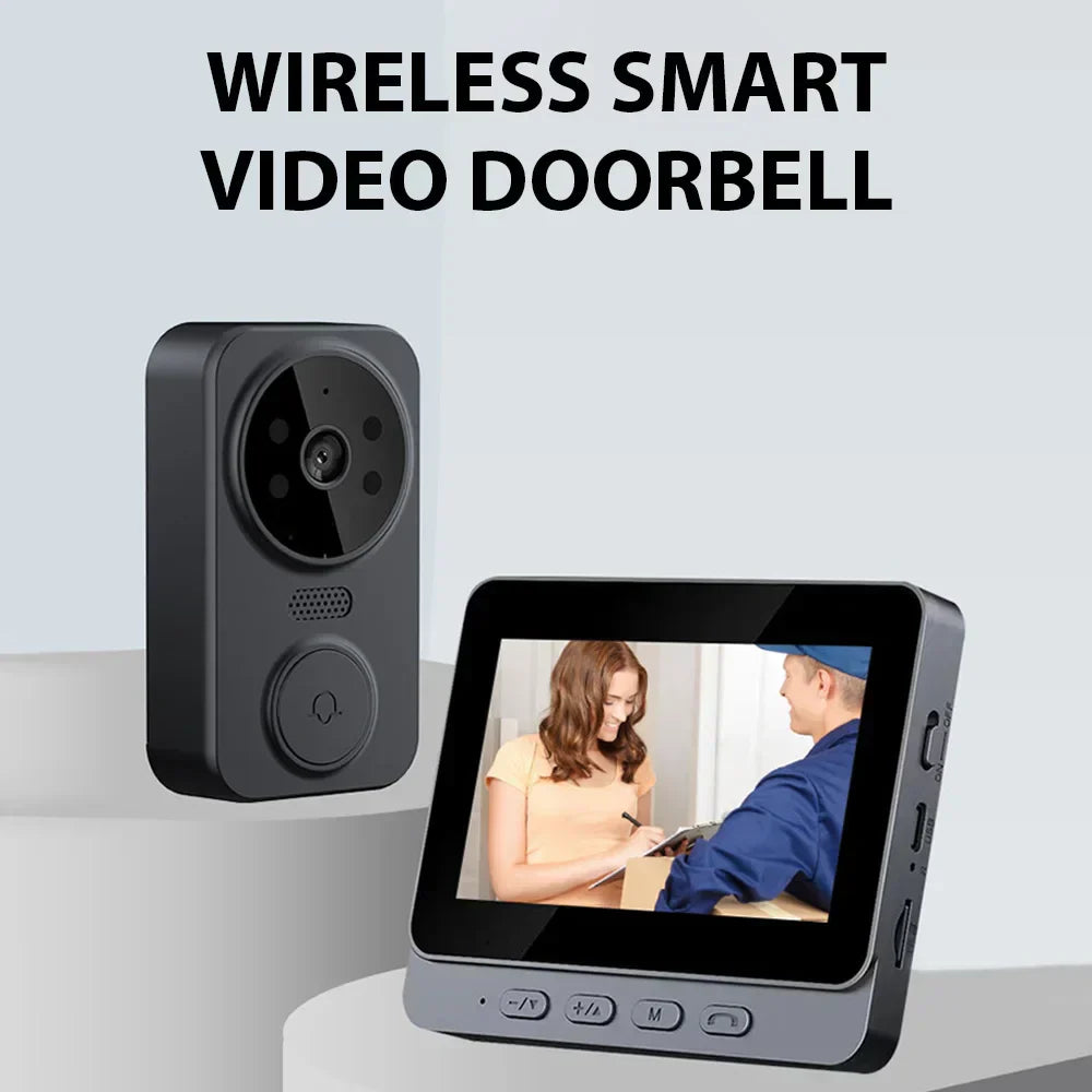Smart WiFi Doorbell with 4.3 Display and Night Vision