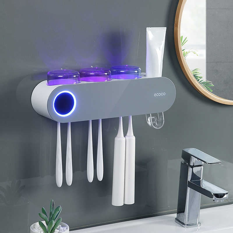 Antibacterial Sanitizer Toothbrush Bathroom Storage - Pexav
