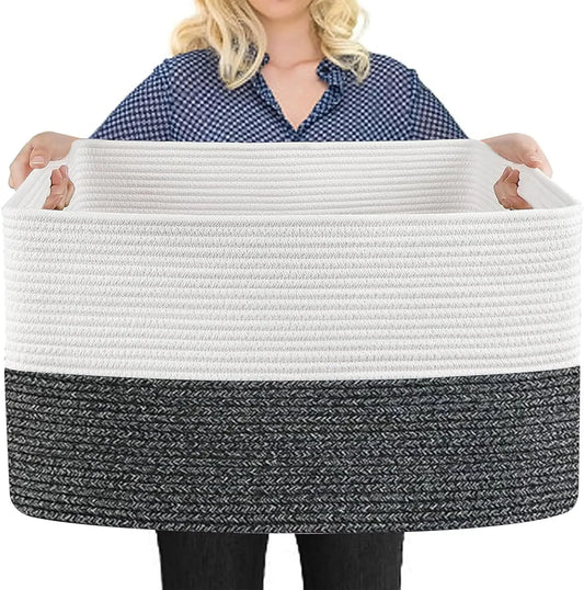 Big Natural Fiber Storage Basket Organizer - Pexav