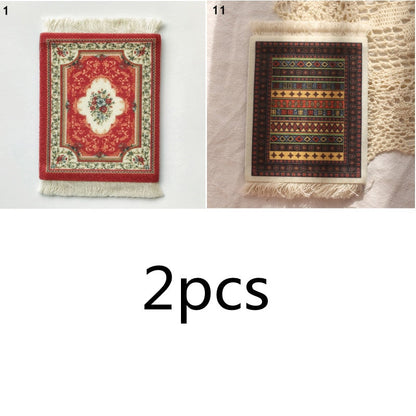 Small Round Rug Style Coffee Table Coaster