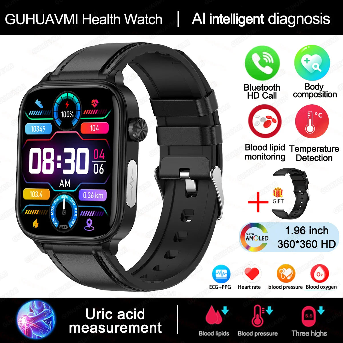 Advanced Fitness Tracker Watch with Heart Rate Monitor