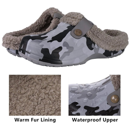 Warm Fuzzy Stone Clog Slippers