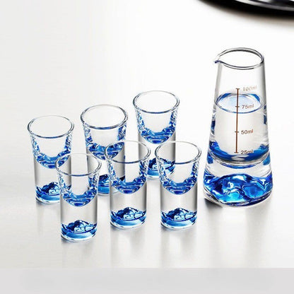 Asian Inspired Crystal Glass Drink Set