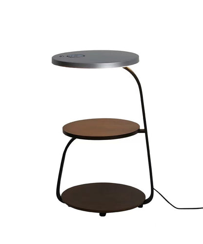 Natural Wood LED Table Lamp with Wireless Charger