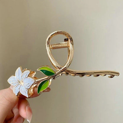 Pretty Flower Hair Slide Clamp