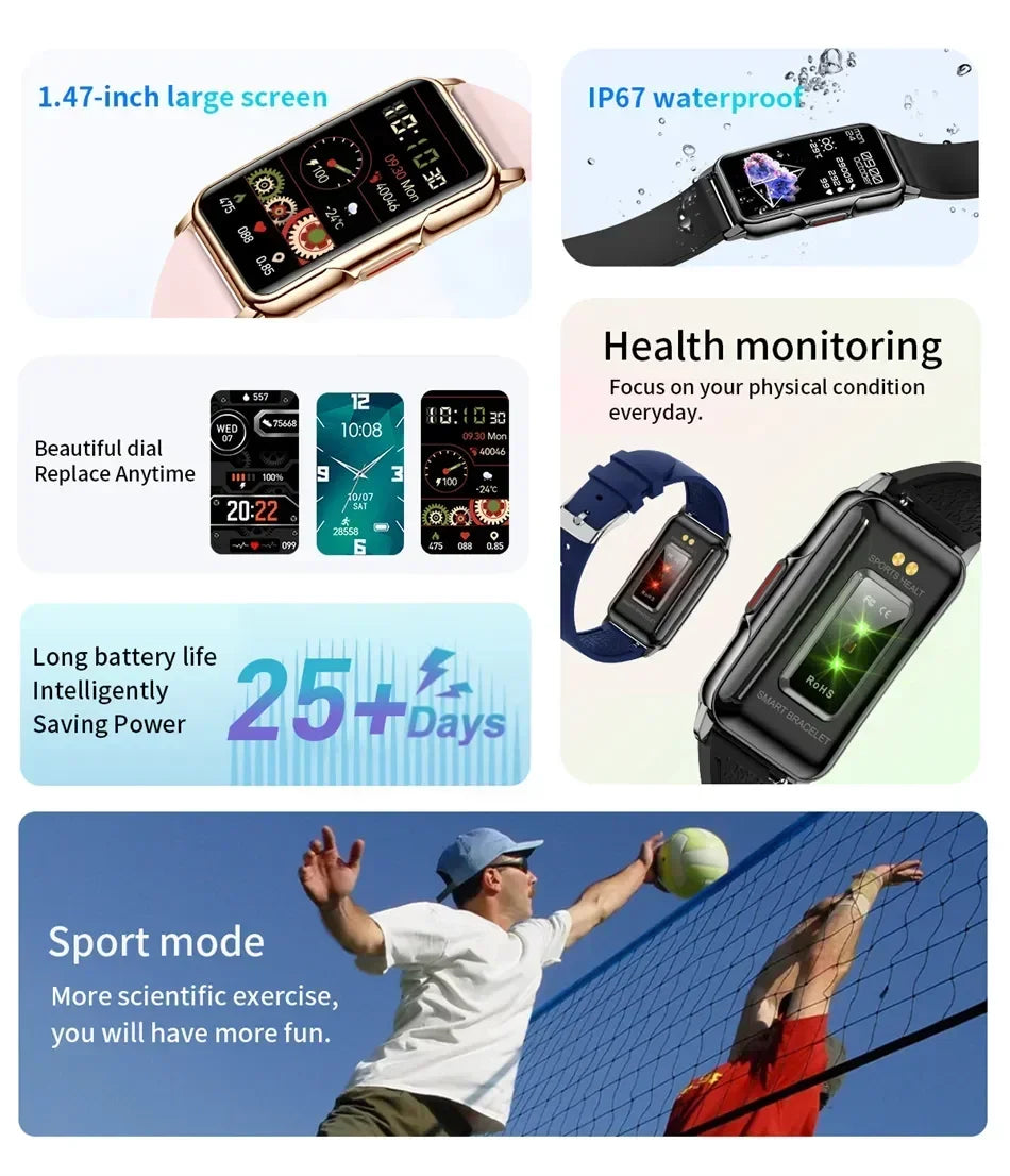 Waterproof Fitness Watch for Men and Women