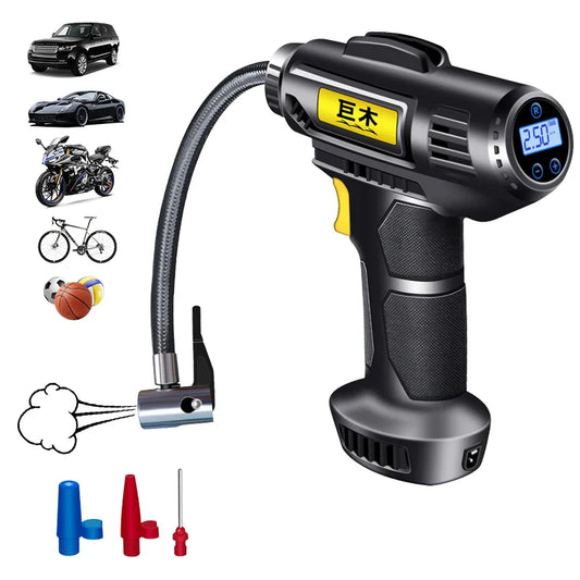 Compact 12V Car Air Pump – Portable Tire Compressor - Pexav