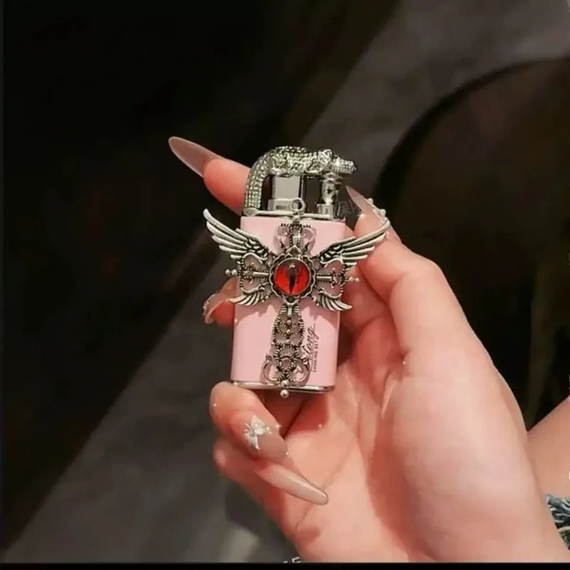 Classic Wing Design Dual Flame Butane Lighter