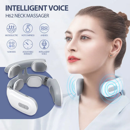 Wireless Rechargeable Neck Massager for Pain Relief