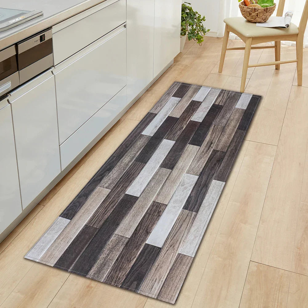 Classic Wooden Style Anti-slip Area Rugs