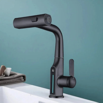 Adjustable LED Temperature Faucet for Bathroom Sink