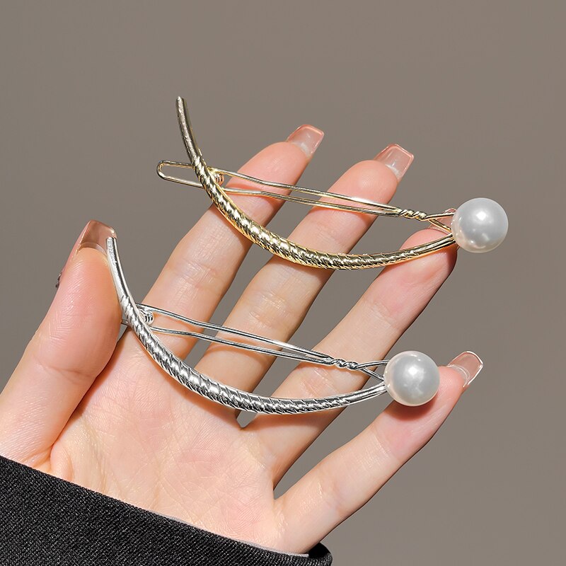 Asian Inspired Luxurious Pearl Hair Barrette