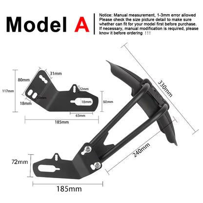 Tough Bike Rear Mudguard with Durable Steel Mount