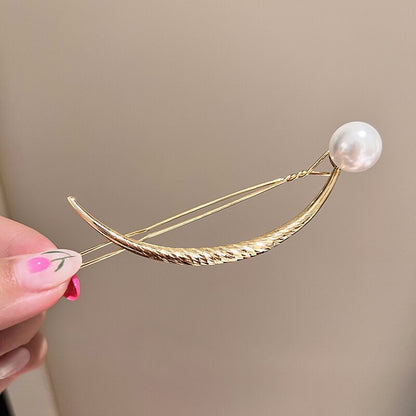 Asian Inspired Luxurious Pearl Hair Barrette