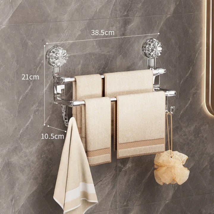 Sturdy Dual Rod Bathroom Towel Holder