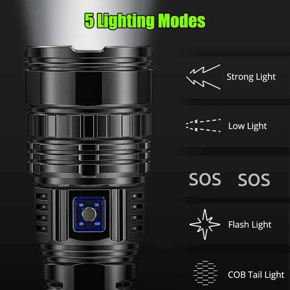 Bright 10000 Lumen LED Flashlight - Striker
