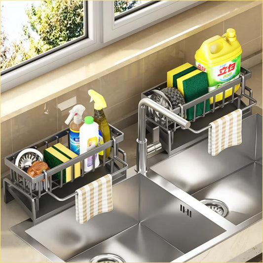 Space Saving Kitchen Sink Storage Rack - Pexav