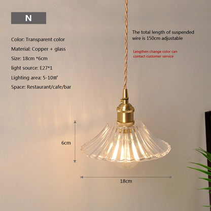 Clear Glass Drop Pendant Light