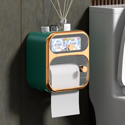 Space-Saving Bathroom Toilet Paper Holder Box