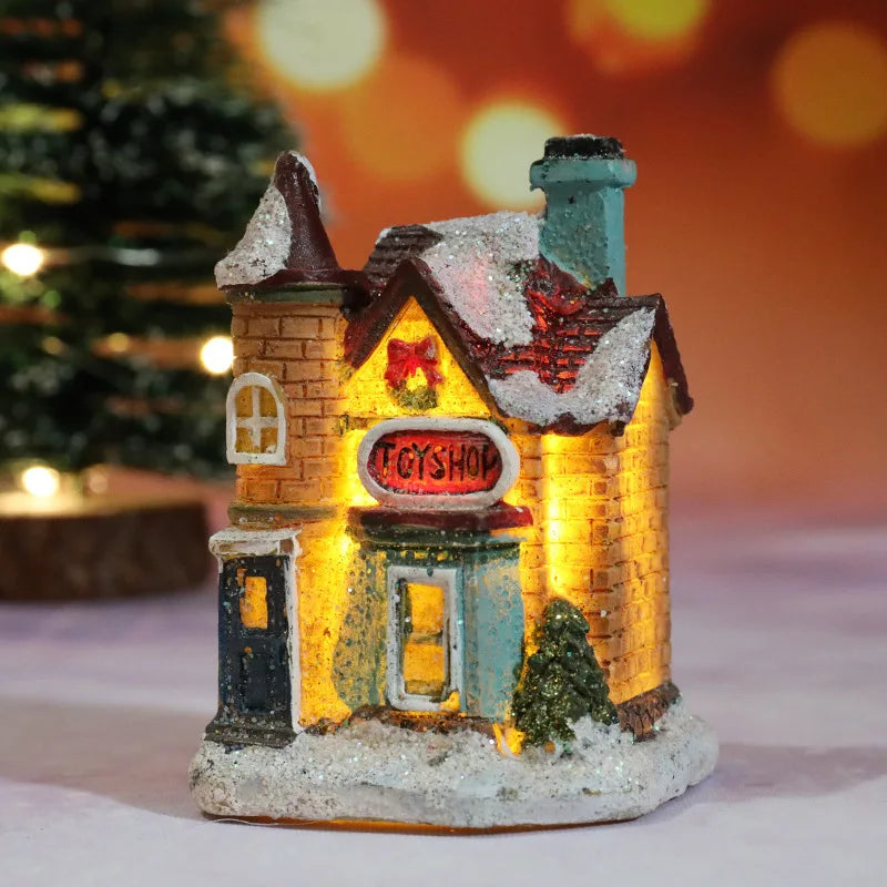 Festive LED Holiday Home Decor Figurines