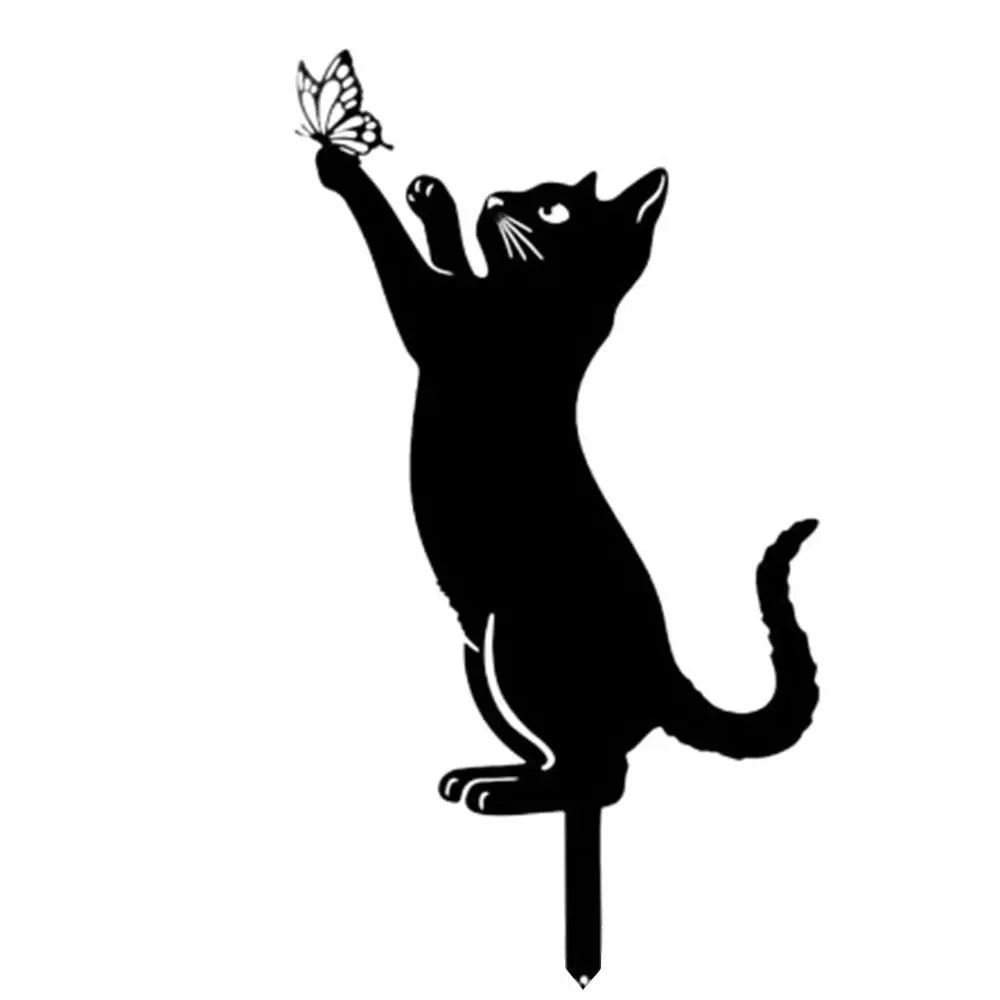 Whimsical Cat Outdoor Decor Statue