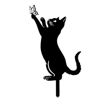 Whimsical Cat Outdoor Decor Statue