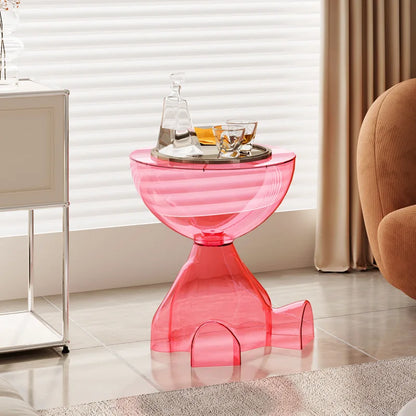 Clear Glass Compact Coffee Table