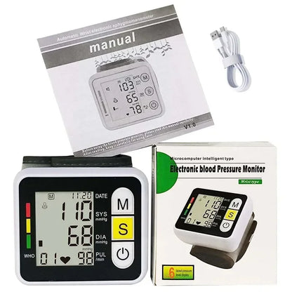 Accurate Wrist Blood Pressure Tracker with LCD Screen
