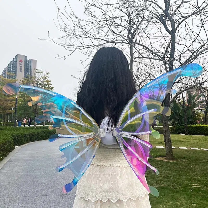 Colorful LED Fairy Wing Costume for Kids and Adults