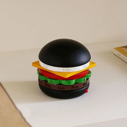 Wooden Desk Hamburger Fun Calendar