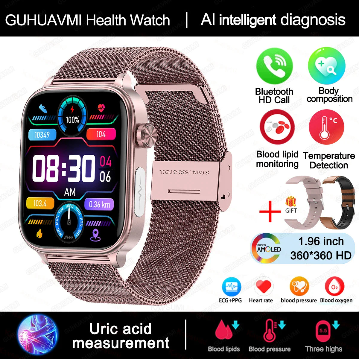 Advanced Fitness Tracker Watch with Heart Rate Monitor