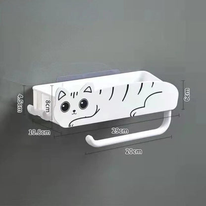 Space-Saving Cat Bathroom Storage Shelf