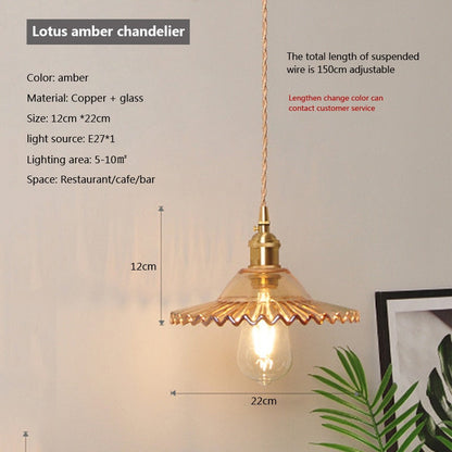 Clear Glass Drop Pendant Light